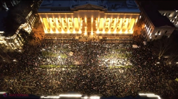 VIDEO // Georgienii NU cedează și se opun unei „legii rusești!” Un nou PROTEST de amploare în Georgia față de proiectul de lege privind „agenții străini” inspirat de Moscova