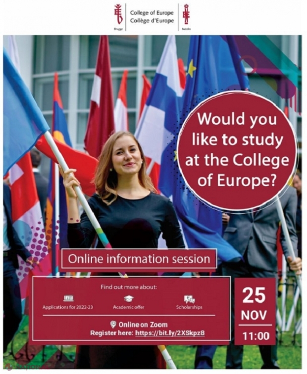 BURSE de studii postuniversitare la Colegiul Europei pentru tinerii din R. Moldova: Ce trebuie să știți pentru a merge la universitatea din Bruges sau Varșovia