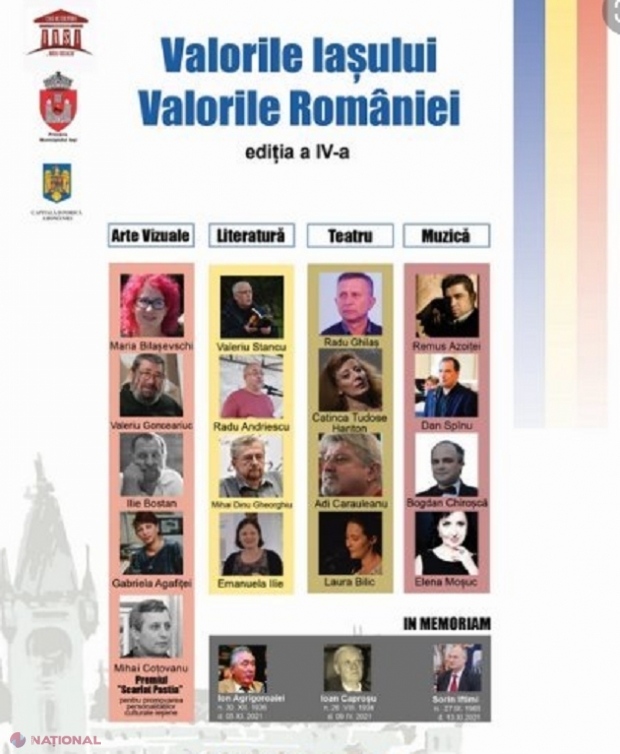 „Valorile Iaşului. Valorile României”: Un basarabean printre cele 16 personalităţi culturale premiate