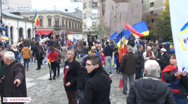 LIVE VIDEO // Marșul UNIRII: LUPTĂ pentru Basarabia. Mii de persoane s-au strâns la București