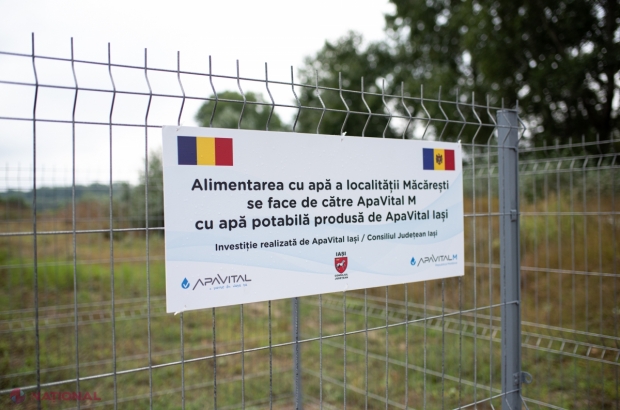 FOTO // Apa de la Iași a ajuns în satul Măcărești din R. Moldova. „Datorită Acordului dintre Guvernul R. Moldova și Guvernul României, grădinița din sat și peste 350 de gospodării au acces la apă potabilă livrată de Apă Vital Iași”