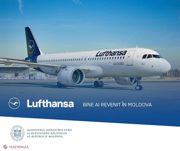 Compania germană „Lufthansa” REVINE pe Aeroportul Internațional Chișinău: Câte zboruri va opera în fiecare săptămână până la Frankfurt