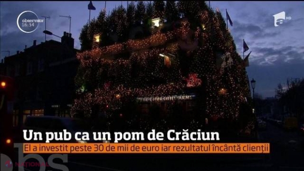 Cea mai mare AROGANȚĂ! Și-a decorat localul, pe exterior, cu 85 de brazi, a cheltuit 30 de mii de euro