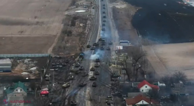 VIDEO // O nouă coloană de TANCURI rușești a fost DISTRUSĂ de armata ucraineană. „Comandantul a fost LICHIDAT”. Militarii rușii recunosc între ei, prin radio, pierderile grele