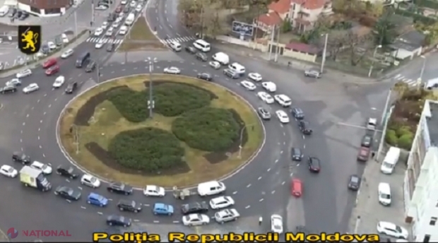 VIDEO // Peste 150 de polițiști și carabinieri, scoși în stradă pentru a lichida ambuteiajele formate în mai multe orașe din R. Moldova: Unde au stat azi în Chișinău
