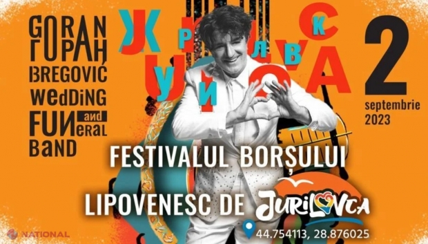 Interzis în R. Moldova, Goran Bregovici și-a anunțat prezența săptămâna viitoare în România, în Delta Dunării, la Festivalul borșului lipovenesc din Jurilovca