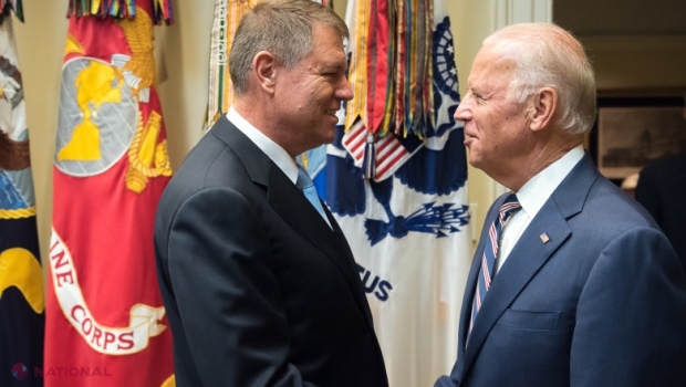 Președintele Klaus Iohannis, discuție cu Joe Biden „pe tema evoluțiilor îngrijorătoare ale securității regionale, europene și euroatlantice generate de desfășurarea masivă de forțe ruse în proximitatea Ucrainei și în regiunea Mării Negre”