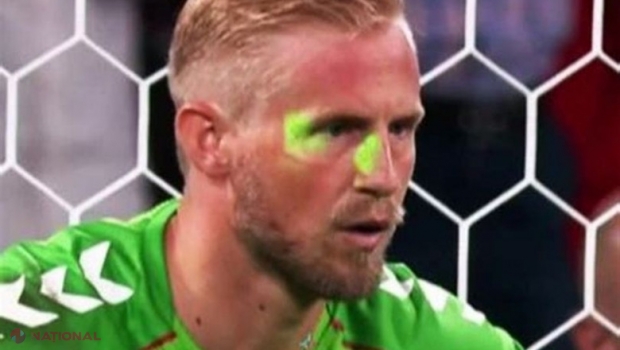 UEFA a deschis o INVESTIGAȚIE după faza penalty-ului din meciul Anglia - Danemarca. Portarului Kasper Schmeichel i-a fost pus un laser pe față