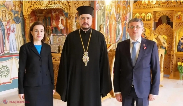 FOTO // Maia Sandu și Igor Grosu, în vizită la Episcopia Basarabiei de Sud. Șefa statului a primit în dar o ICOANĂ cu chipul Maicii Domnului, ocrotitoarea tuturor creștinilor