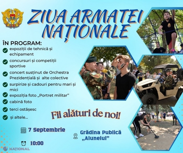Expoziții impresionante de tehnică și echipamente militare, competiții sportive și cadouri, în săptămâna în care Armata Națională va sărbători 33 de ani de la înființare: Unde vor avea loc evenimentele