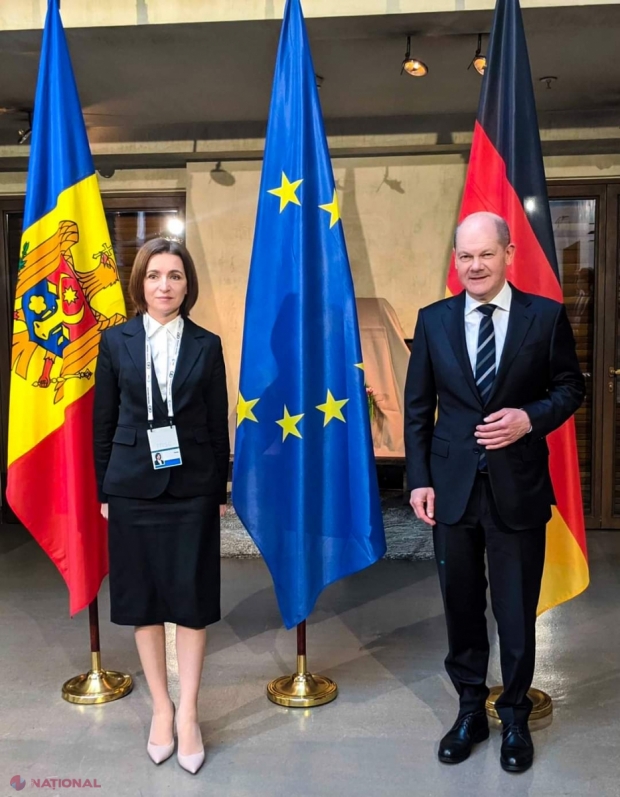 Maia Sandu l-a invitat pe cancelarul Scholz la Chișinău: Şefa statului mizează pe sprijinul Germaniei în reformarea justiției și consolidarea independenței energetice a R. Moldova 