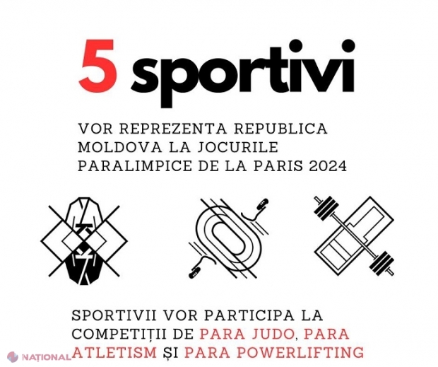 Cinci sportivi vor reprezenta Republica Moldova la Jocurile Paralimpice de la Paris: „Speranțe realiste de a obține primele medalii paralimpice”
