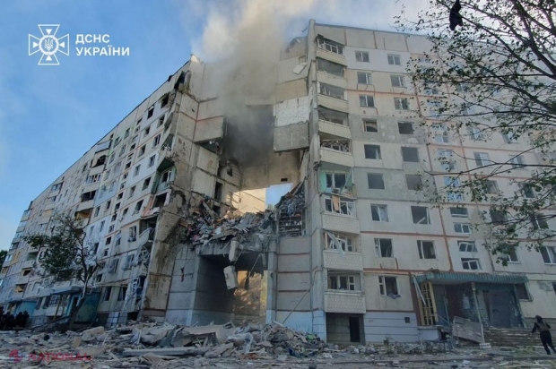 Rusia a bombardat un bloc de locuinţe din Harkov: Trei persoane au murit şi 34 au fost rănite