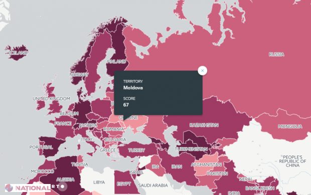 HARTA celor mai SIGURE ţări din lume. R. Moldova este pe ultimul loc în Europa