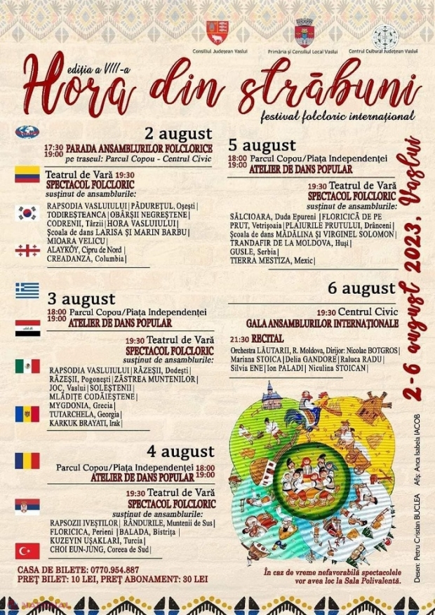 Orchestra „Lăutarii” dirijată de maestrul Nicolae Botgros și interpretul Ion Paladi, spectacol în cadrul Festivalului „Hora din Străbuni”, organizat la Vaslui