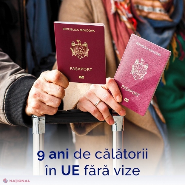 Cetățenii R. Moldova călătoresc de nouă ani FĂRĂ VIZE în UE: Peste 2,4 milioane de moldoveni au mers de 13 milioane de ori în UE din anul 2014 până în prezent