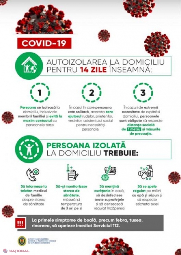 UTIL // COVID-19: Ce trebuie să facă persoanele care se autoizolează la domiciliu pentru 14 zile
