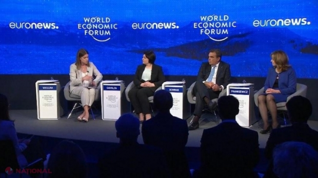 Premierul Natalia Gavrilița, la Forumul Economic de la Davos: Susținerea Uniunii Europene este DECISIVĂ pentru viitorul R. Moldova