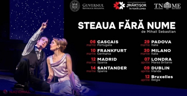 „Mărțișor în toată lumea”: Diaspora din Italia, Germania, Portugalia, Spania, Belgia și Marea Britanie, invitată la spectacolul „Steaua fără nume” al Teatrului Național „Mihai Eminescu” de la Chișinău 