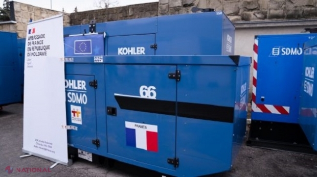 Franța dotează instituțiile medicale din R. Moldova cu GENERATOARE de curent electric, pentru a fi pregătite să facă față în cazul unor deconectări neprevăzute  