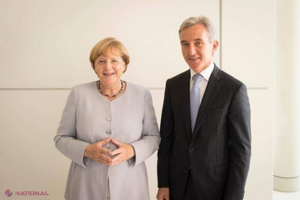 Candidatul Leancă, poză cu Angela Merkel înainte de alegerile prezidențiale