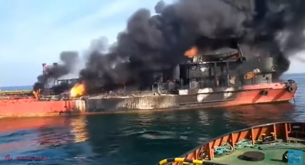 VIDEO // ​Armata lui Putin a lovit cu o RACHETĂ o navă sub pavilionul R. Moldova, dar cu echipaj RUSESC. Ucrainenii vorbesc despre o adevărată „bombă ecologică” în Marea Neagră 