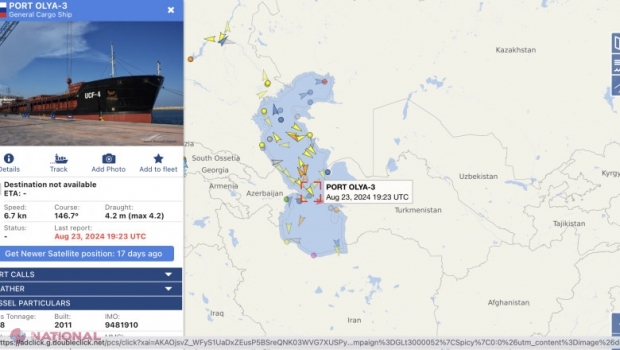 Navă rusească suspectată că ar transporta rachete balistice iraniene, fixată într-un port la Marea Caspică