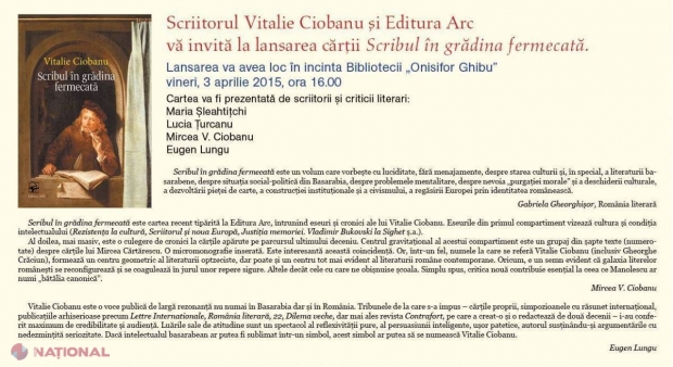 Un volum despre starea culturii și literaturii, lansat astăzi la Chișinău