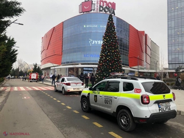 Pachet SUSPECT, găsit de Poliție la MALL-ul din Chișinău: Alarma cu bombă s-a dovedit a fi falsă 