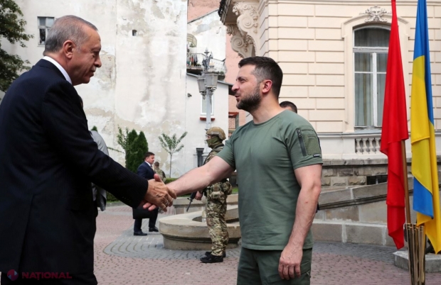 Erdogan îi propune lui Zelenski o încetare temporară a focului. Președintele turc a mers în Ucraina alături de secretarul general ONU