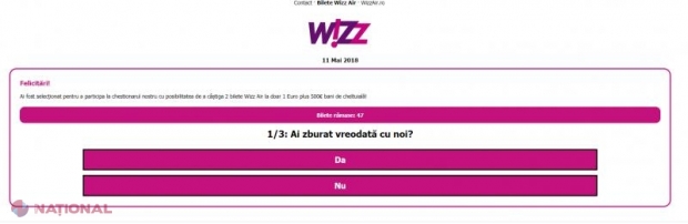 Escrocherie cu bilete Wizz Air la 1 euro. Metoda de înșelăciune prin care au fost păcăliți mai mulți români