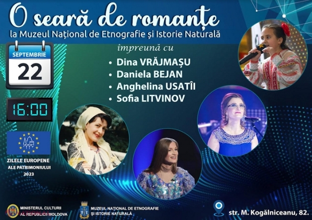 Romanțe la muzeu, cu intrare liberă: Invitație lansată de Muzeul Național de Etnografie și Istorie Naturală pentru 22 septembrie