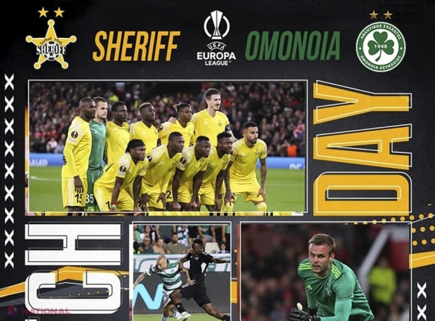 Meci de totul sau nimic pentru FC Sheriff în Europa League. Tiraspolenii au șanse mari să acceadă în play-off-ul Conference League, dacă nu pierde acasă la scor cu Omonia Nicosia