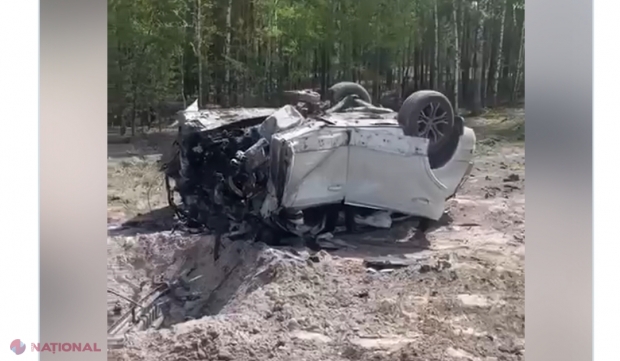 VIDEO // Progandist rus din prima linie, aruncat în aer cu mașina la Nijnii Novgorod. Imaginile de la locul EXPLOZIEI arată un crater uriaș