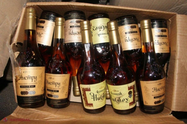 Coniac din Transnistria, adus CLANDESTIN și vântut ilegal în partea dreaptă a Nistrului