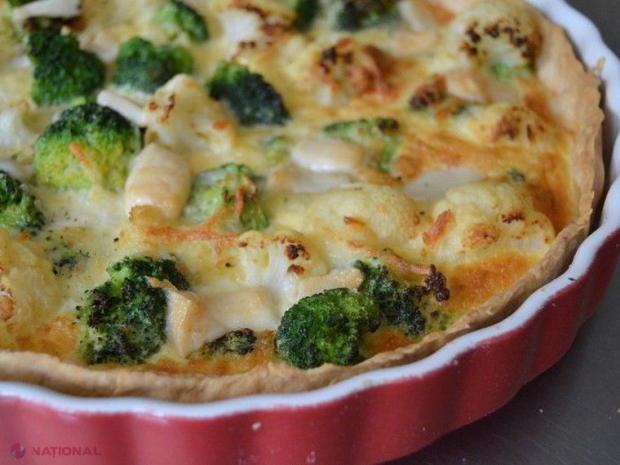 REȚETĂ// Quiche cu piept de pui și broccoli