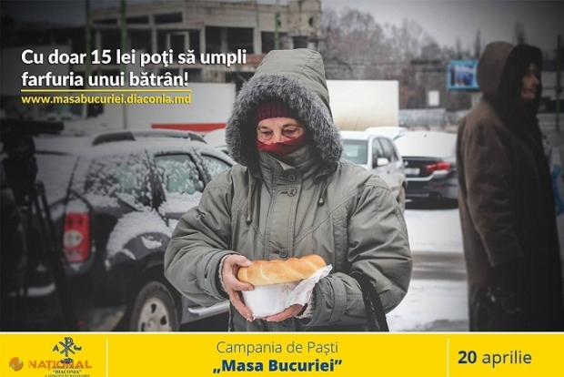 CARITATE // Cum puteți oferi un PRÂNZ cald unui bătrân, cu doar 15 lei