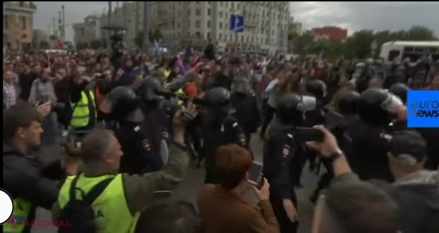 PROTESTE // Peste 600 de persoane au fost reţinute la Moscova în cursul unui miting neautorizat al opoziţiei