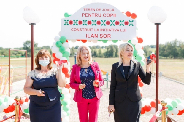 FOTO // Un nou PROIECT lansat la inițiativa lui Ilan Șor: „Câte un teren de joacă pentru copii în fiecare sat”. Primul a fost inaugurat în satul Cuhnești
