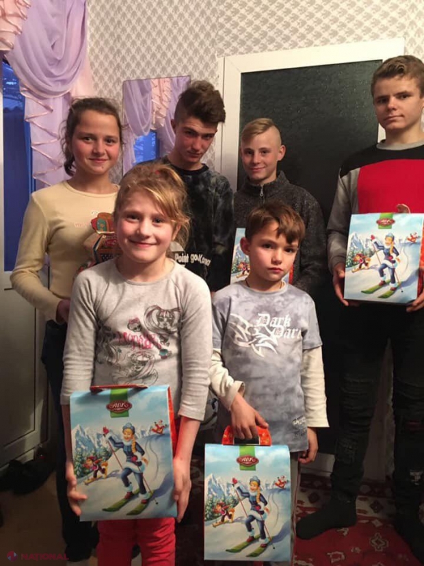 FOTO // „AVIA-INVEST” a făcut sărbătorile mai frumoase pentru șase copii ORFANI și o mamă care își crește de una singură patru fetițe. Ce daruri au primit