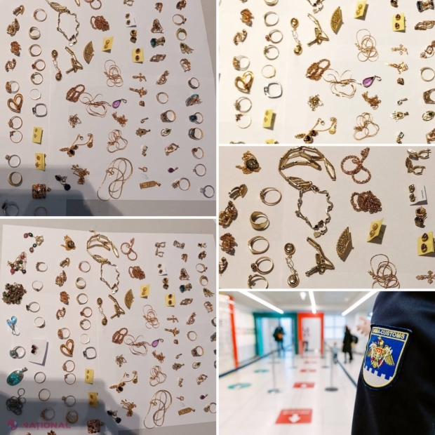 FOTO // Două ucrainence au fost lăsate fără 132 de articole din AUR, pe care încercau să le transporte ilegal din R. Moldova