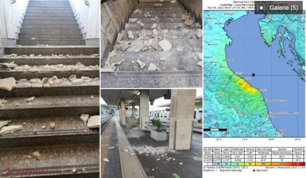 Cutremur puternic în Italia, în largul coastei Adriaticii. Seismul de 5,7 s-a produs la doar 10 km adâncime