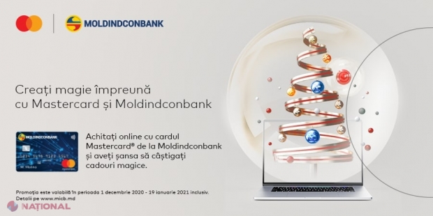 Creează magie cu Mastercard şi Moldindconbank și câștigă un Apple MacBook AIR