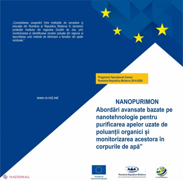 Noi metode de tratare a apelor reziduale municipale și industriale de la poluarea organică, dezvoltate într-un proiect România - R. Moldova, finanțat de UE