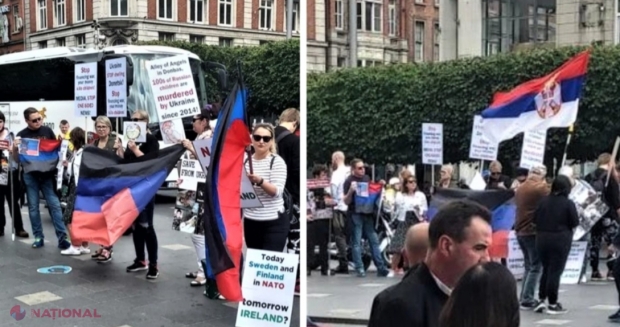 Migranții RUȘI și sârbi se cred STĂPÂNI și în Irlanda. Aceștia au protestat la Dublin împotriva aderarea Irlandei la NATO