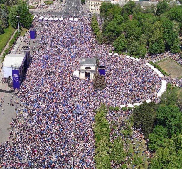 VIDEO, DOC // Participare masivă la Adunarea „Moldova Europeană”! Maia Sandu: „​Au încercat timp de 34 de ani să ne dezbine, șantajeze, să înghețăm, să cădem, dar noi am rezistat. Am rămas un stat cu oameni liberi care își merită locul în UE”