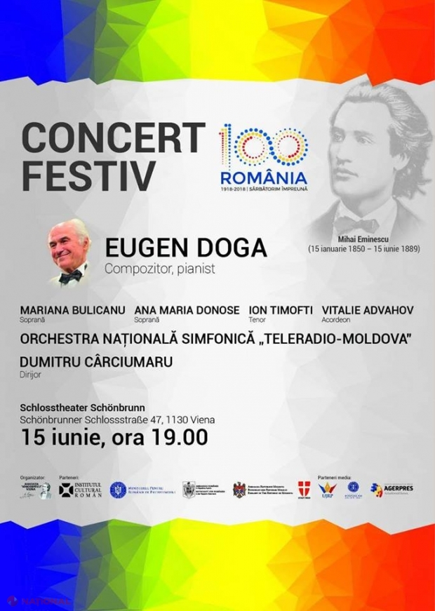 CENTENAR // Maestrul Eugen Doga va susține un concert dedicat Marii Uniri la Viena