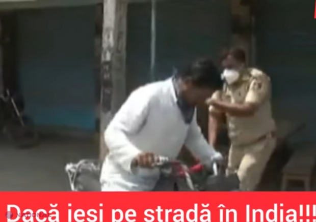 VIDEO // Cum sunt „CONVINȘI” indienii să stea acasă? Polițiștii îi iau la bătut cu bastonul pe cei care se plimbă fără motiv pe străzi