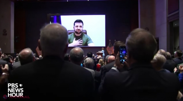 VIDEO // Volodimir Zelenski, APLAUDAT la scenă deschisă de membrii Congresului SUA. Americanii sunt uimiți de CURAJUL de care dă dovadă președintele Ucrainei și poporul ucrainean