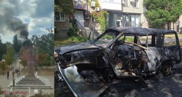 VIDEO // Comandantul rus al orașului ucrainean Berdiansk a fost aruncat în aer de o bombă amplasată în mașina personală 